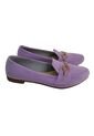Mocasines Lila Con Hebilla de Mostaza