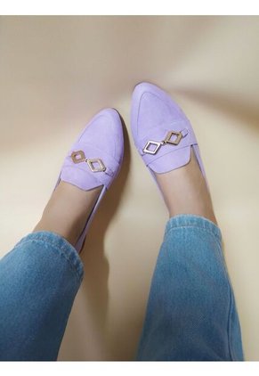 Mocasines Lila Con Hebilla
