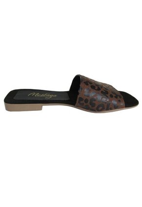 Sandalias Animal Print Clasicas Punta Cuadrada