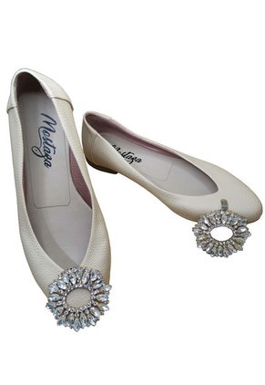 Zapatos Piel De Luna Nude Con Hebilla De Lujo