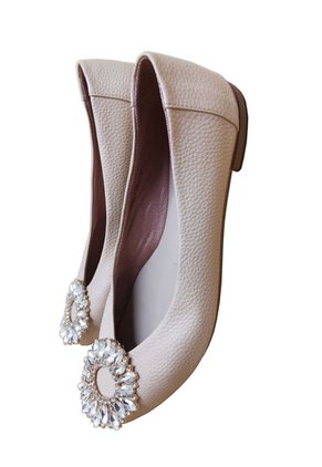 Zapatos Piel De Luna Nude Con Hebilla De Lujo