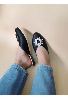 Zuecos Negros Esencial Con Destellos