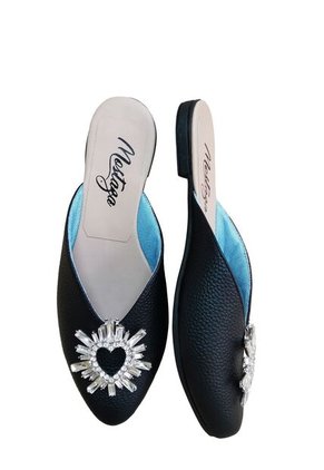 Zuecos Negros Esencial Con Destellos