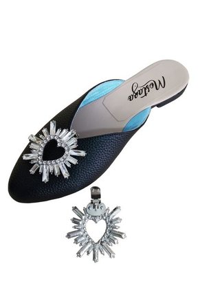 Zuecos Negros Esencial Con Destellos