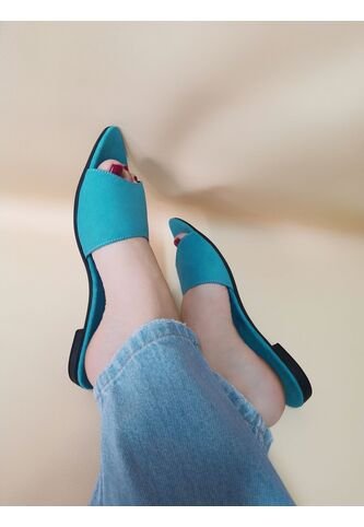 Sandalia Punta Turquesa Zen Mostaza