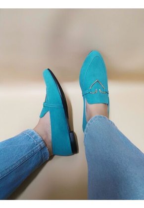 Mocasines Turquesa Con Corazon