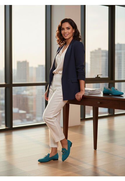 Mocasines Turquesa Con Corazon