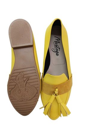 Mocasines Amarillos Con Fajon