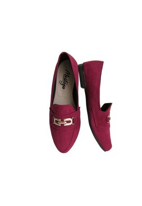 Zapato Casual Vinotinto Con Hebilla