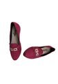 Zapato Casual Vinotinto Con Hebilla de Mostaza