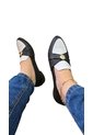 Baletas Negras Con Broche Oro Y Beige de Mostaza