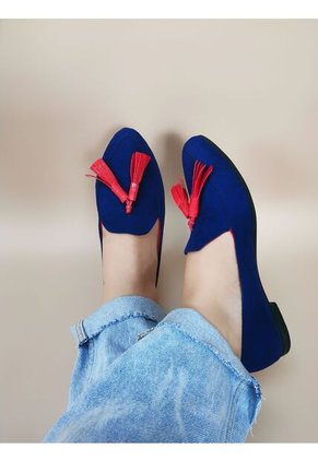 Zapato Azul Con Escobillas