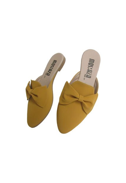 Zuecos - Mules - Mostaza Con Moño En Nobuck - Compra Ahora | Dafiti Colombia
