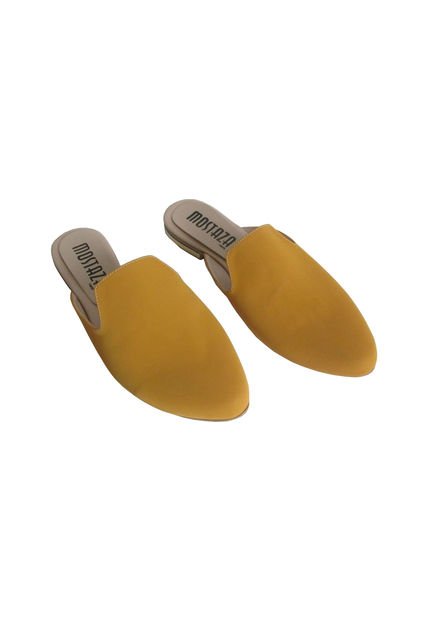 Zuecos - Mules - Mostaza En Nobuck