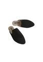 Zuecos - Mules - Negros En Nobuck de Mostaza