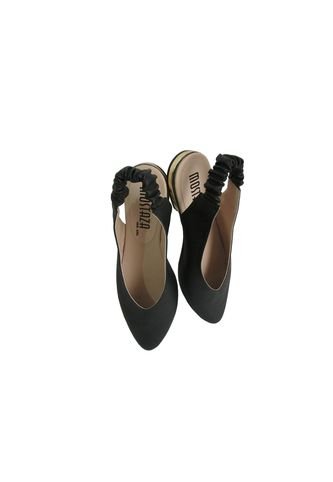 Baleta Negra Con Resorte Mostaza