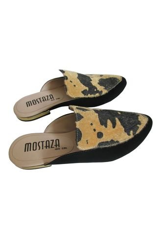 Zuecos - Mules - Animal Print Mostaza