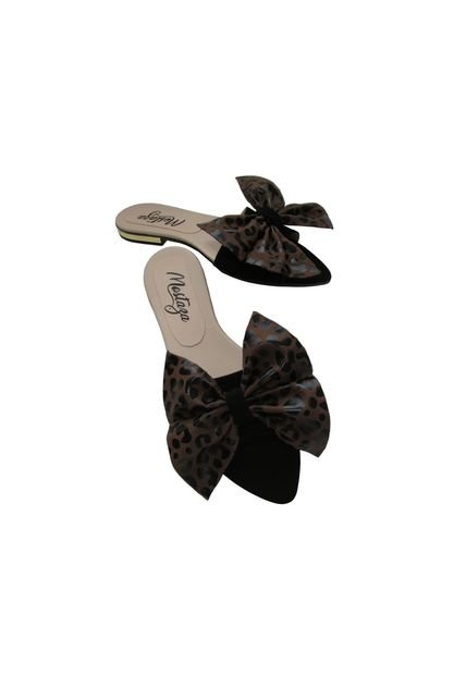 Sandalias Elegantes Black Con Moño Mariposa AP