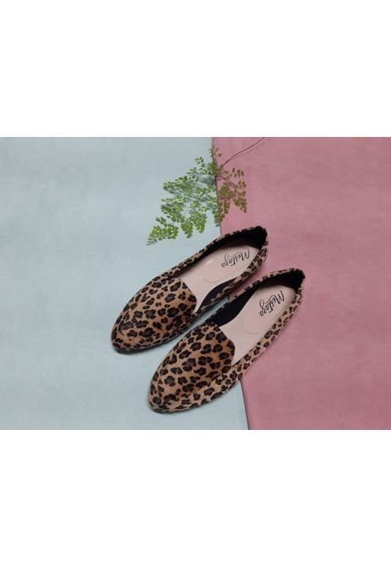 Zapato Casual Animal Print Tipo Cuero