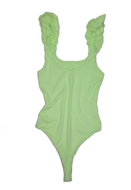 Blusa Body New York Verde Limon Para Dama