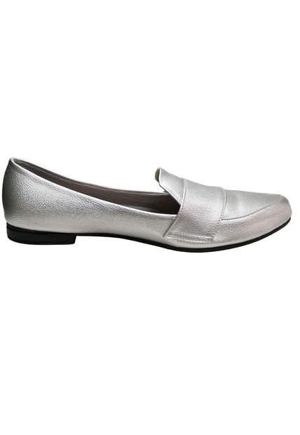 Mocasines Plata Con Fajon