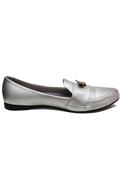 Mocasines Plata Con Fajon Y Libelula