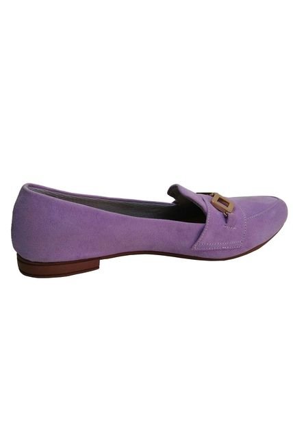 Mocasines Lila Con Hebilla