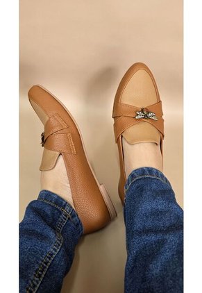Mocasines Caramelo Suave Con Libélula