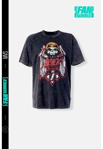 Camiseta De Slayer Regular Fit Para Hombre ( NO ENCENDER) L MOVIES