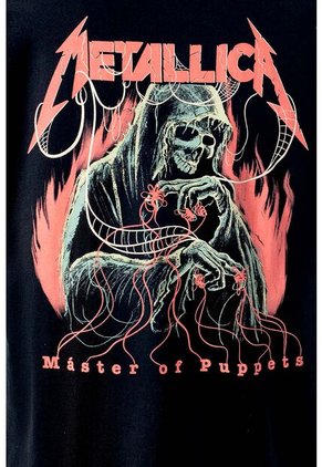 Camiseta De Metallica Relax Fit Para Hombre S