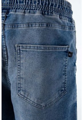 Bermuda De Movies Azul Tono Medio Con Cordón Para Hombre 34