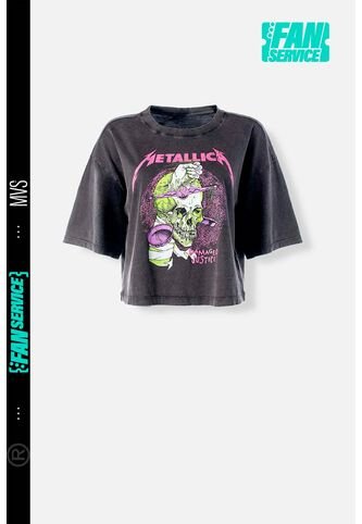 Camiseta De Metallica Boxy Fit Para Mujer XS MOVIES