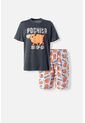 Pijama De Pochita Pantalón Corto Gris Para Hombre de MOVIES