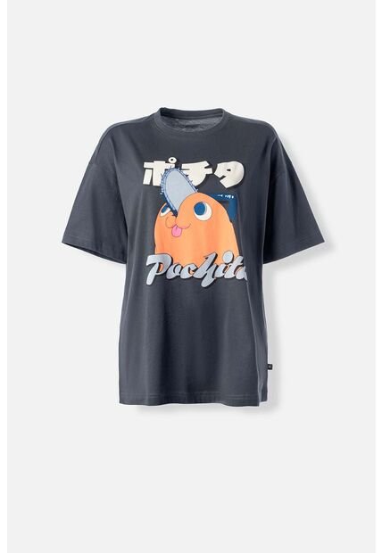 Camiseta De Pochita Relax Fit Para Mujer L