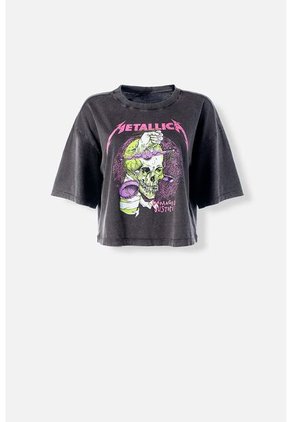 Camiseta De Metallica Boxy Fit Para Mujer XS