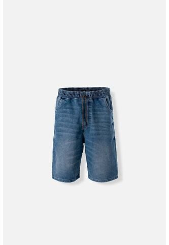 Bermuda De Movies Azul Tono Medio Con Cordón Para Hombre 32 MOVIES