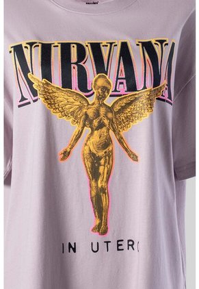 Camiseta De Nirvana Relax Fit Para Mujer M