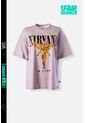 Camiseta De Nirvana Relax Fit Para Mujer M de MOVIES