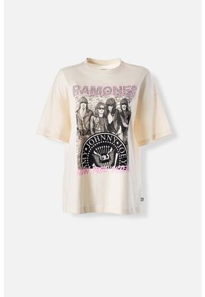 Camiseta De Ramones Regular Fit Para Mujer M