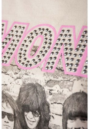 Camiseta De Ramones Regular Fit Para Mujer M