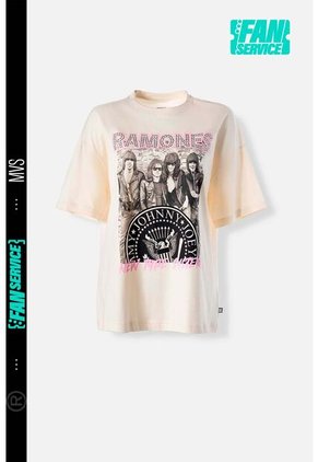 Camiseta De Ramones Regular Fit Para Mujer M