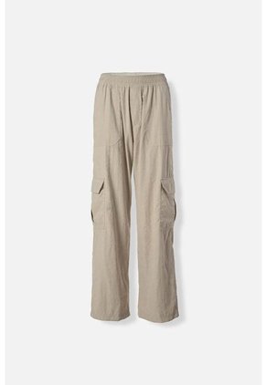 Pantalón De Movies Tipo Cargo Color Arena Para Mujer 12