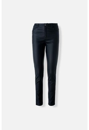 Pantalón De Movies Negro Efecto Cuero Para Mujer 10