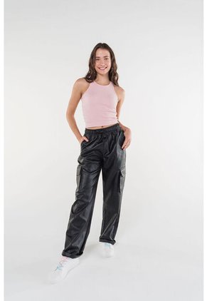 Jogger De Movies Negro Con Bolsillos Para Mujer 6