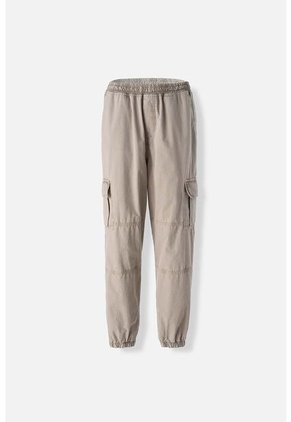 Jogger De Movies Taupe Con Elástico En Cintura Para Mujer 8