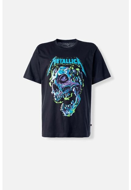 Camiseta De Metallica Regular Fit Para Hombre L