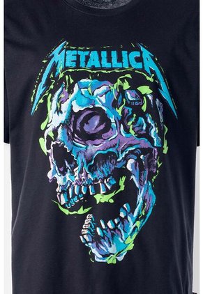 Camiseta De Metallica Regular Fit Para Hombre L