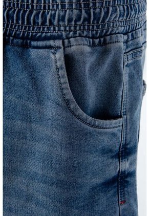 Bermuda De Movies Azul Tono Medio Con Cordón Para Hombre 36