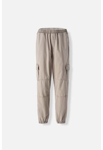 Jogger De Movies Taupe Con Elástico En Cintura Para Mujer 8 MOVIES