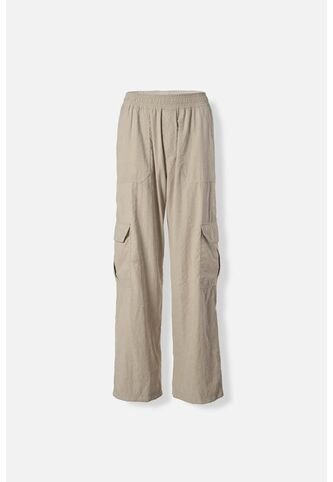 Pantalón De Movies Tipo Cargo Color Arena Para Mujer 6 MOVIES